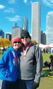 G and I after the 2012 Chicago Marathon!